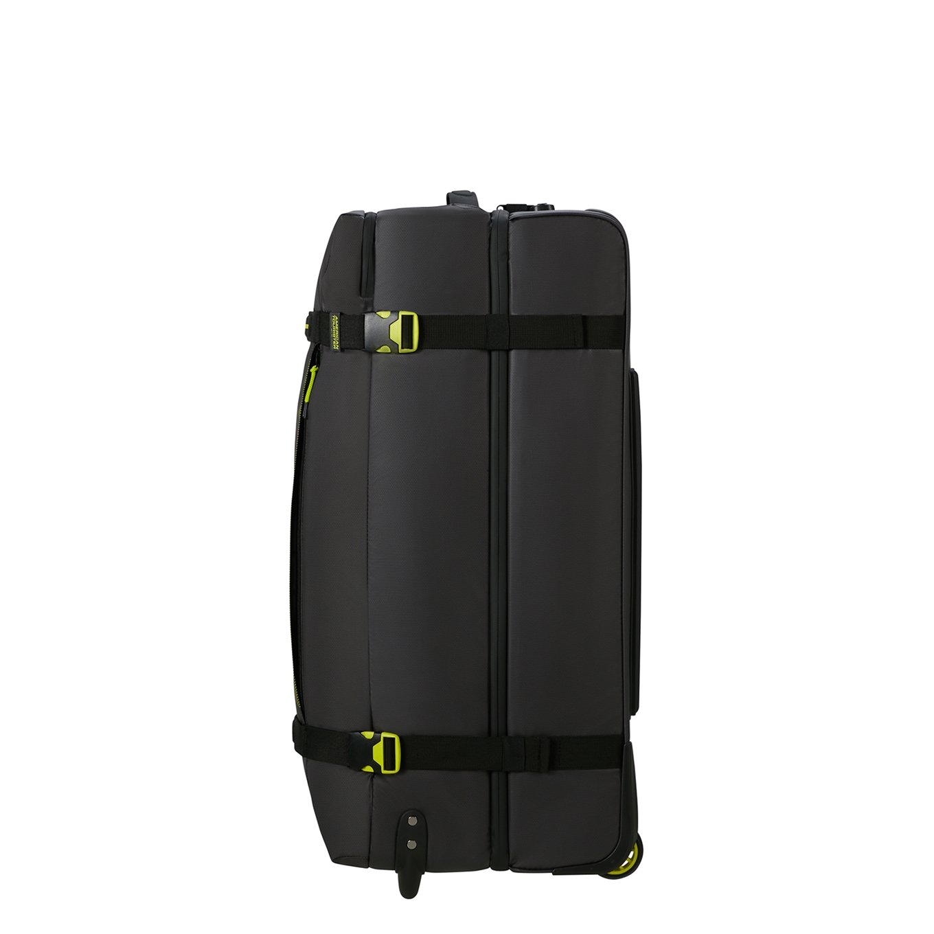 American Tourister Urban Track Duffle/Wheels L Beschichtete Reisetasche in Schwarz/Limette