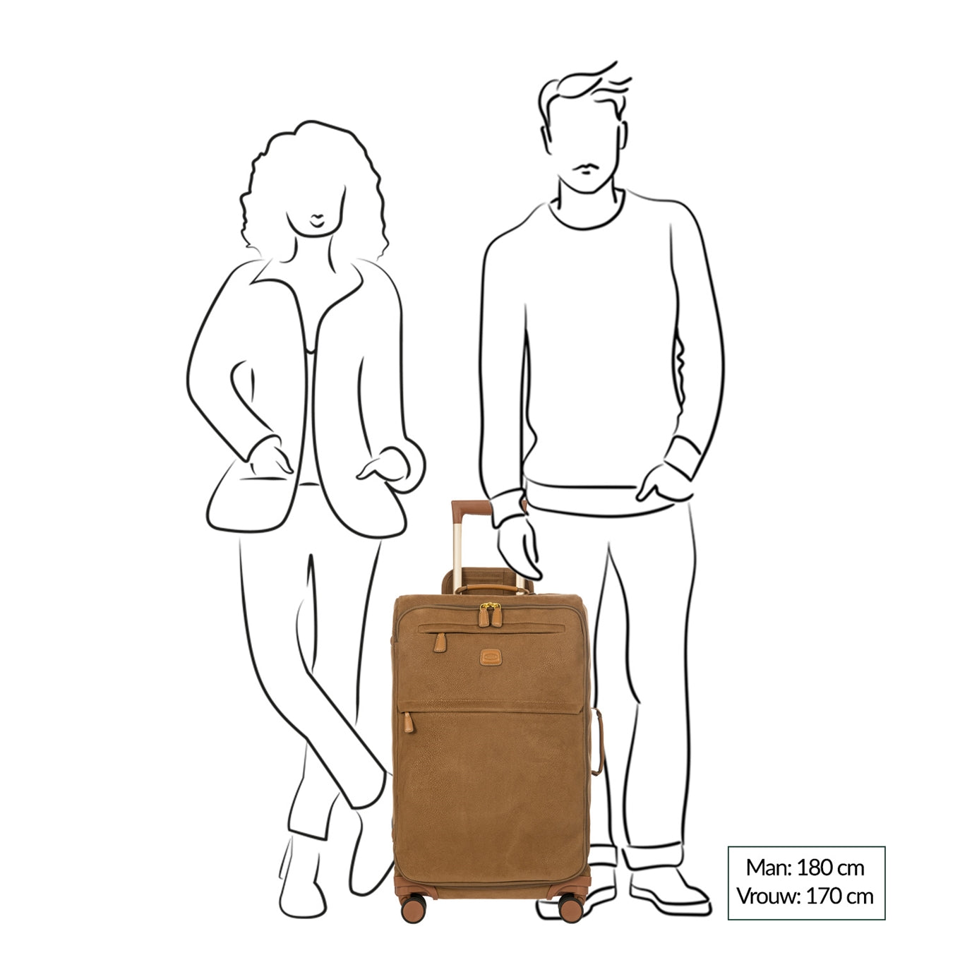 Bric's Life Trolley 70 oliv Weicher Koffer