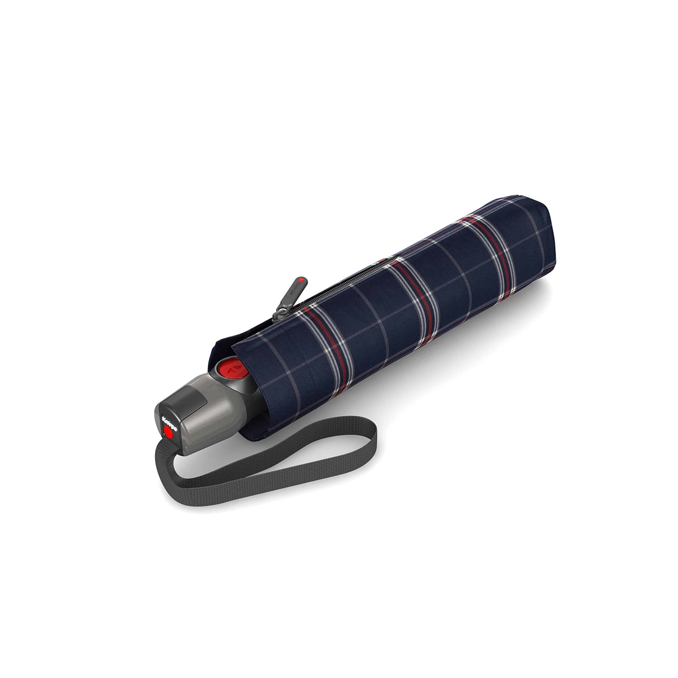 Knirps T.200 Medium Duomatic Karo Marineblau