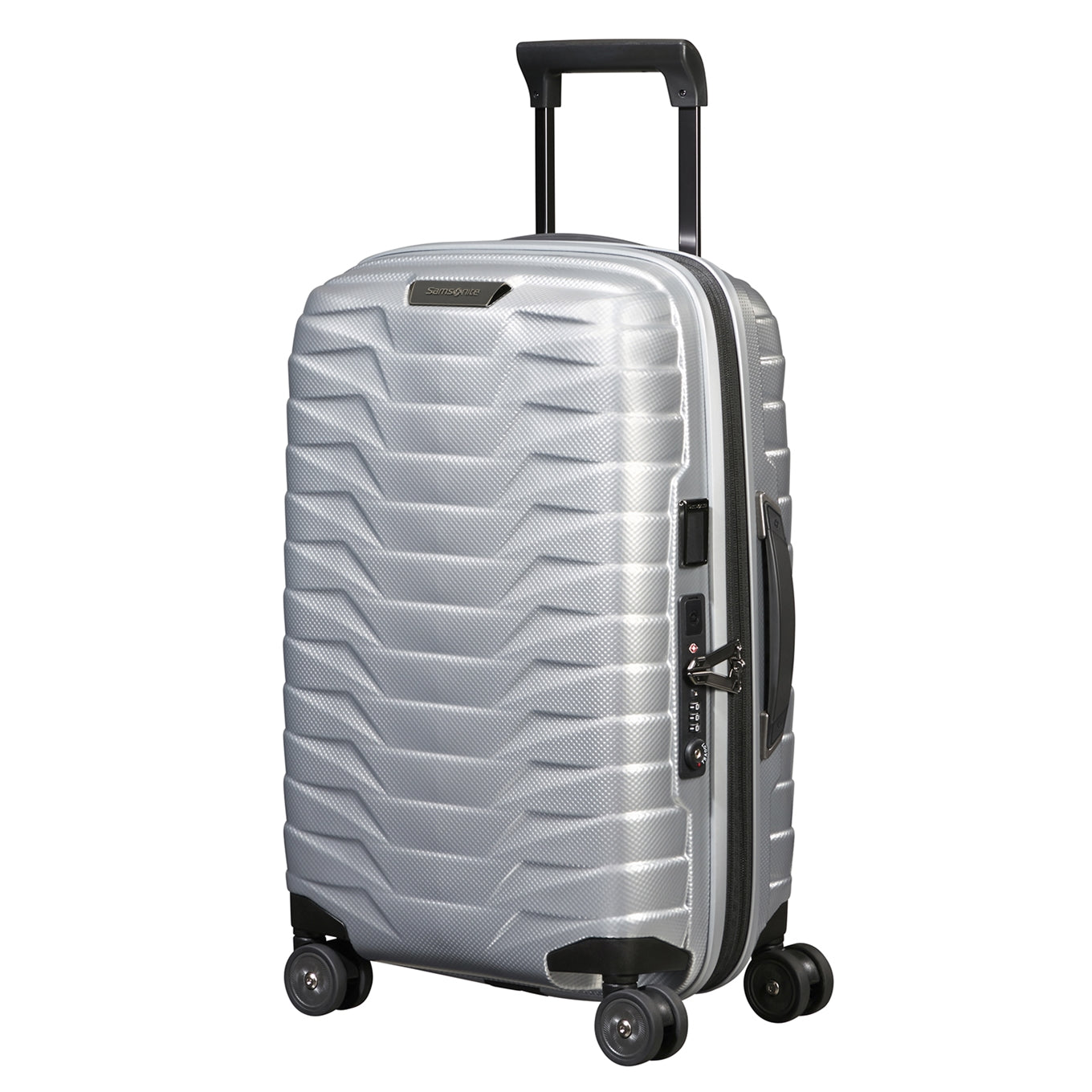 Samsonite Proxis Spinner 55/35 Expandable silver Hard Case