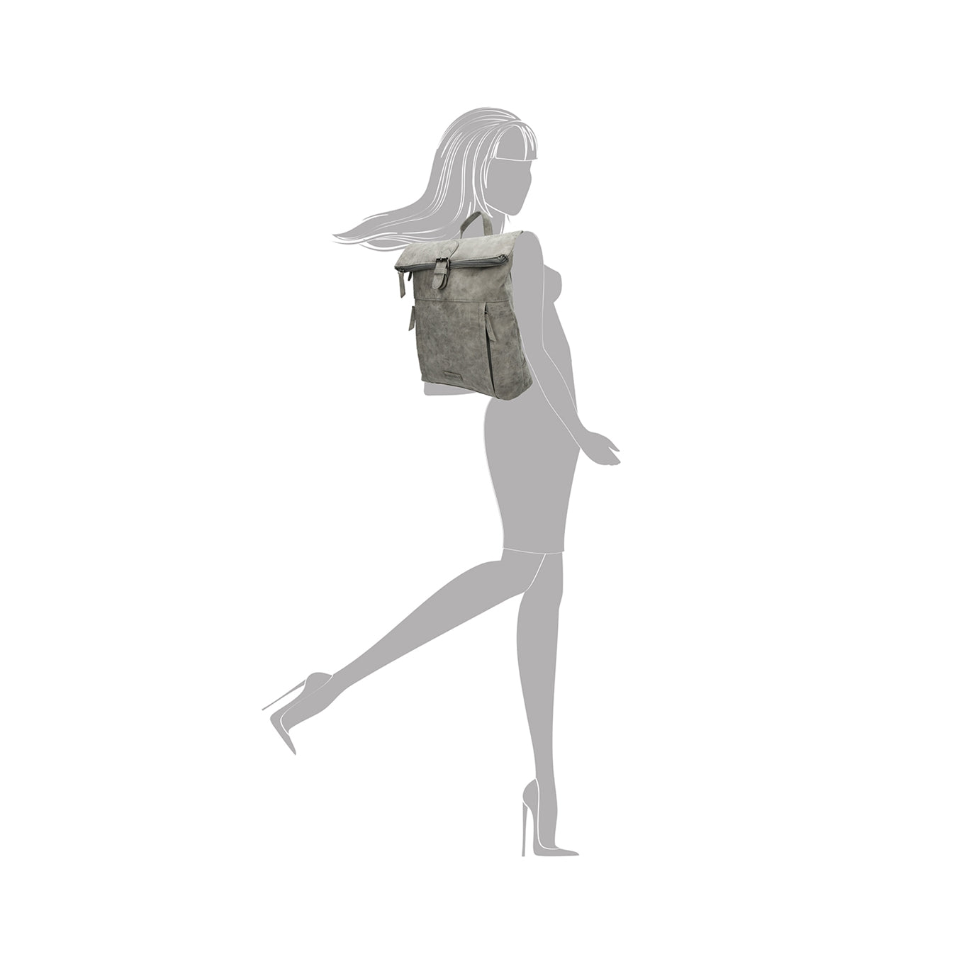 Enrico Benetti Ruby Backpack mid grey