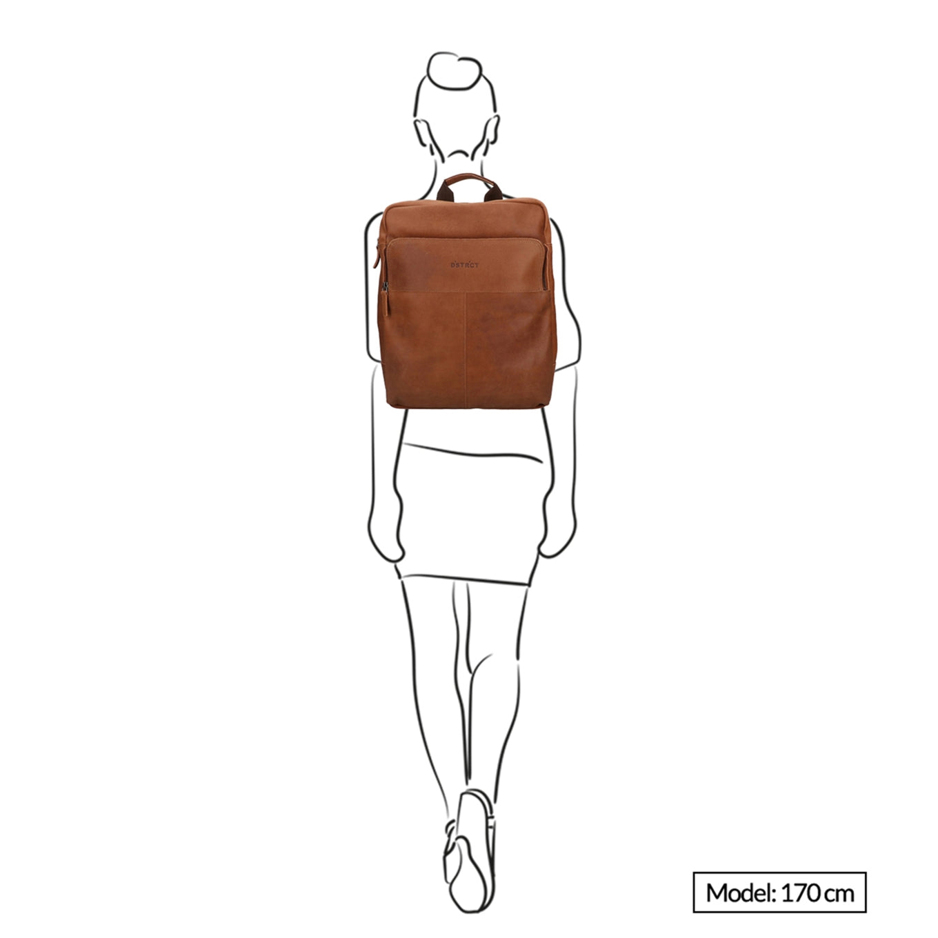 DSTRCT Limited Rugtas 15.6'' Laptoptas cognac