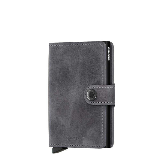 Secrid Miniwallet Wallet Vintage grau / schwarz Damenbrieftasche