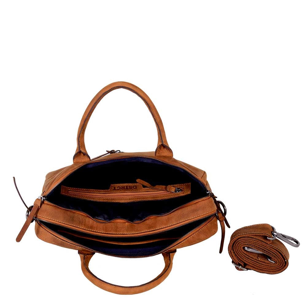DSTRCT Wall Street Workingbag 14" cognac