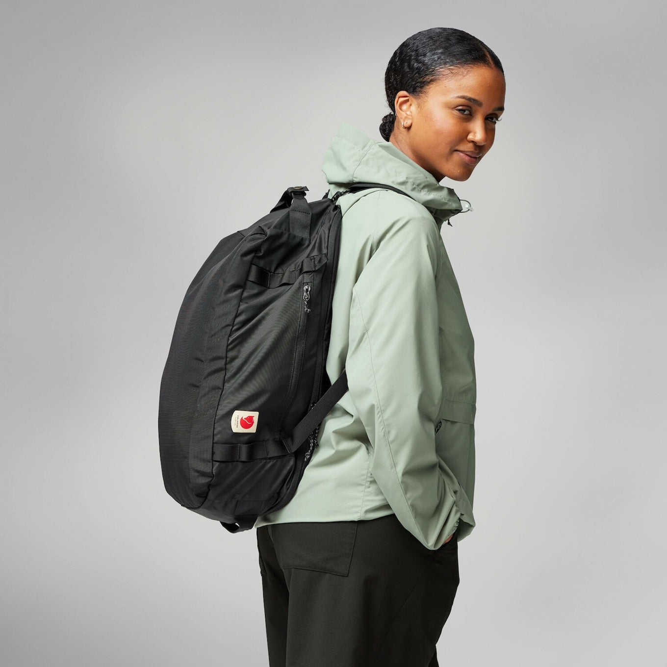 Fjallraven High Coast Duffel 22 schwarze Wochenendtasche