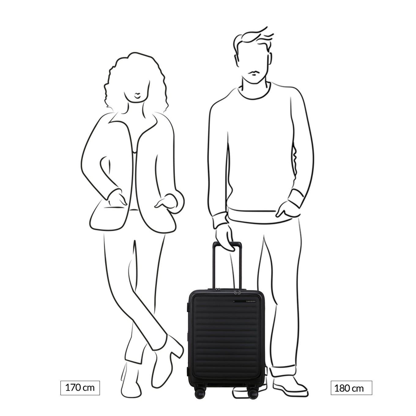 Samsonite Restackd Spinner 55 EXP Easy Access rosa Hartschalenkoffer