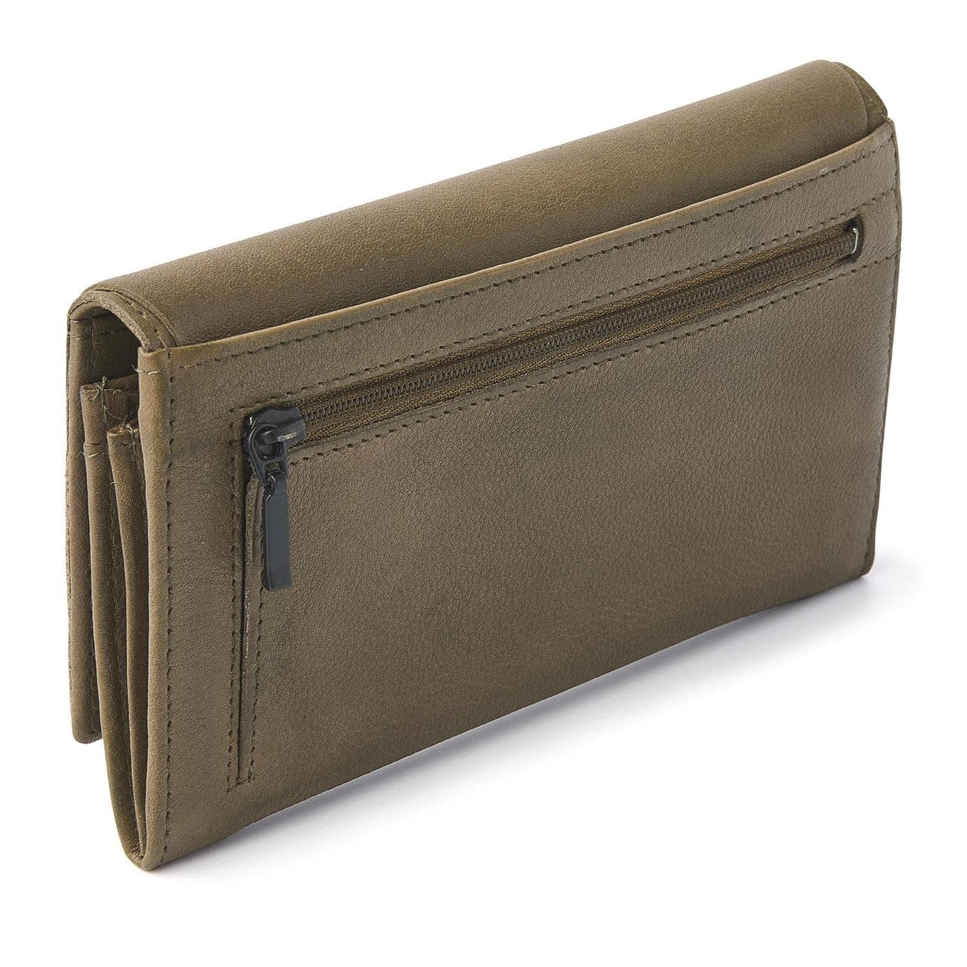 dR Amsterdam Tampa Damesportemonnee olive