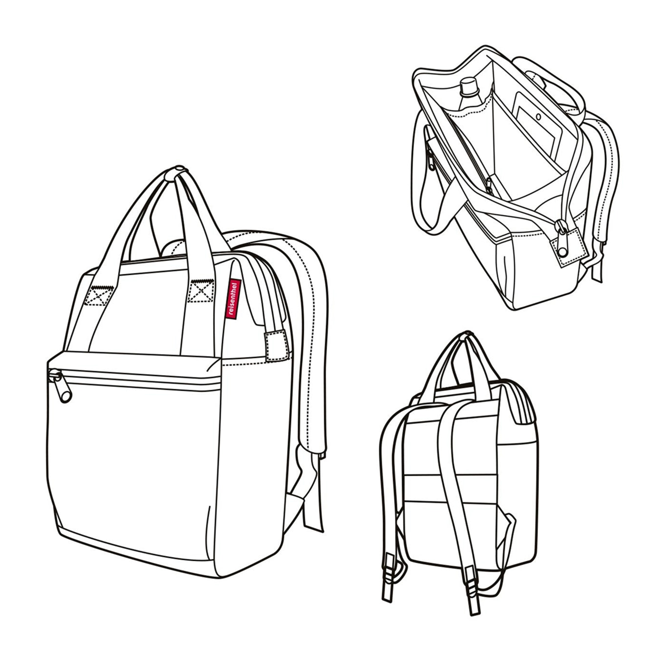 Reisenthel Travelling Allrounder R Fischgrätmuster dunkelblau
