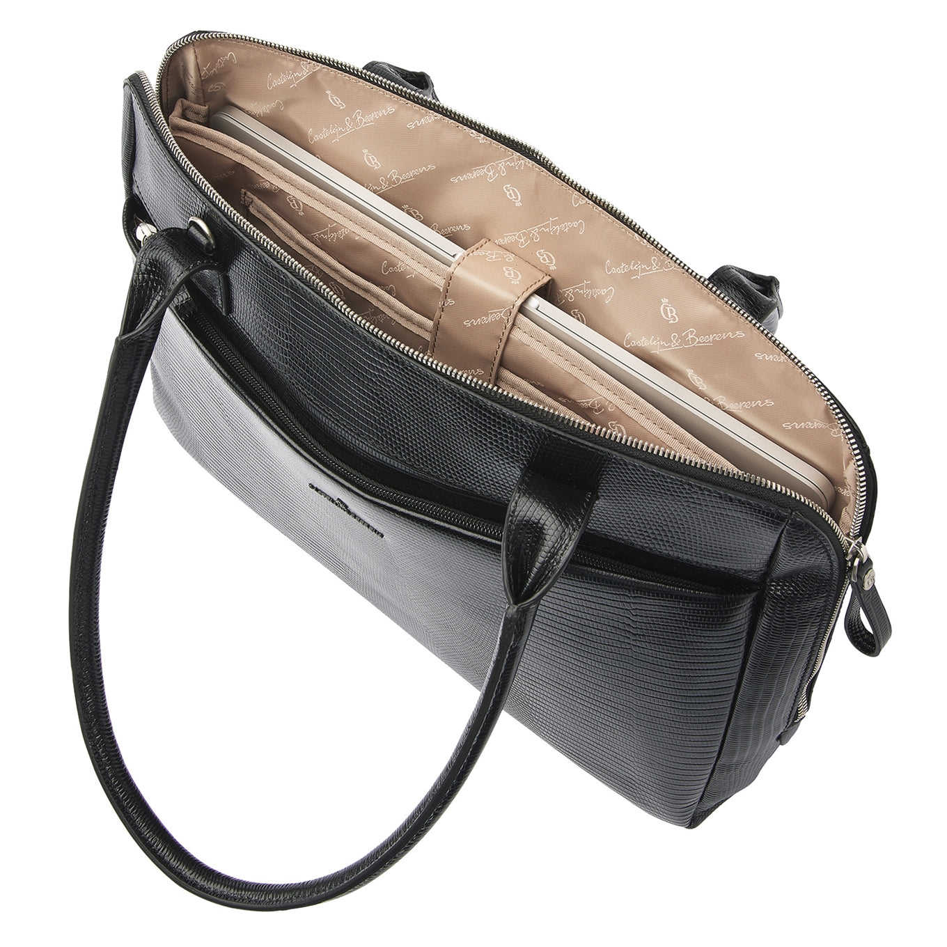 Castelijn & Beerens Donna Vera Schoudertas 15.6" RFID zwart