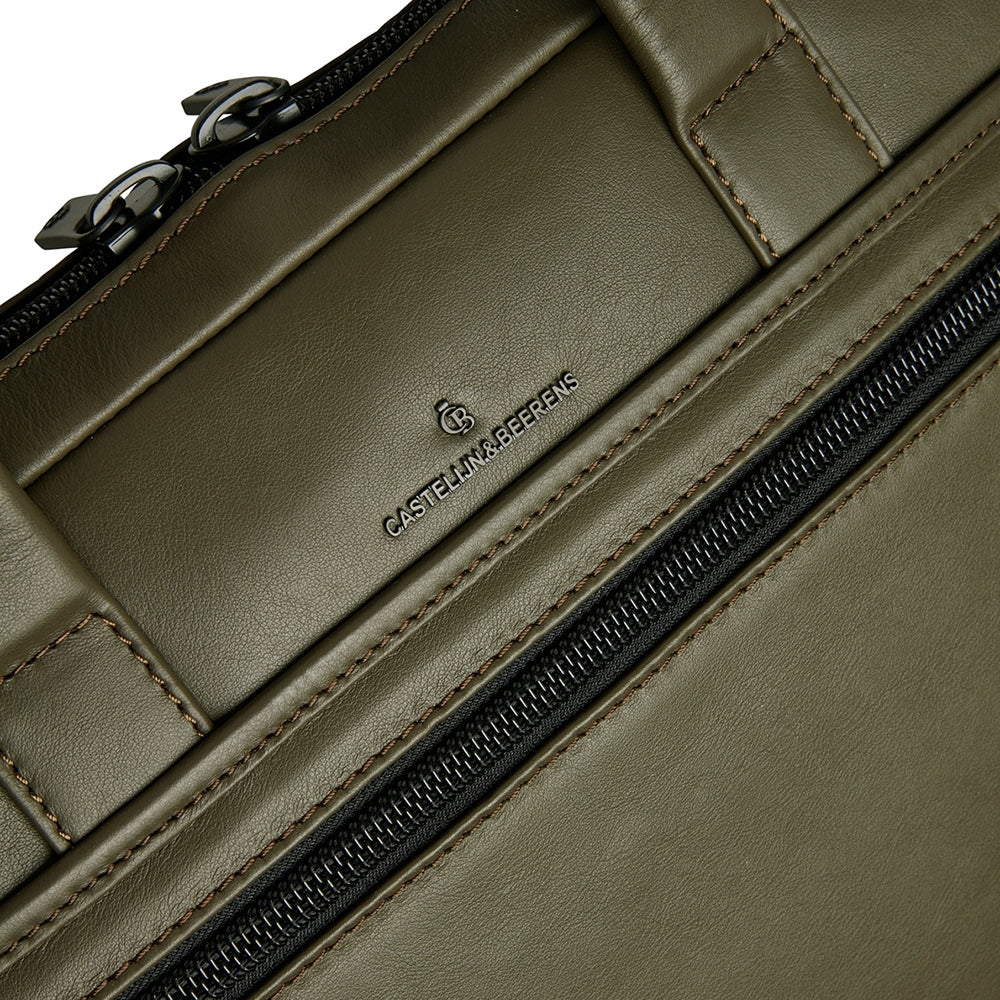 Castelijn & Beerens Nappa X Echo Laptop / Tablet Tas 15.6'' dark millitary