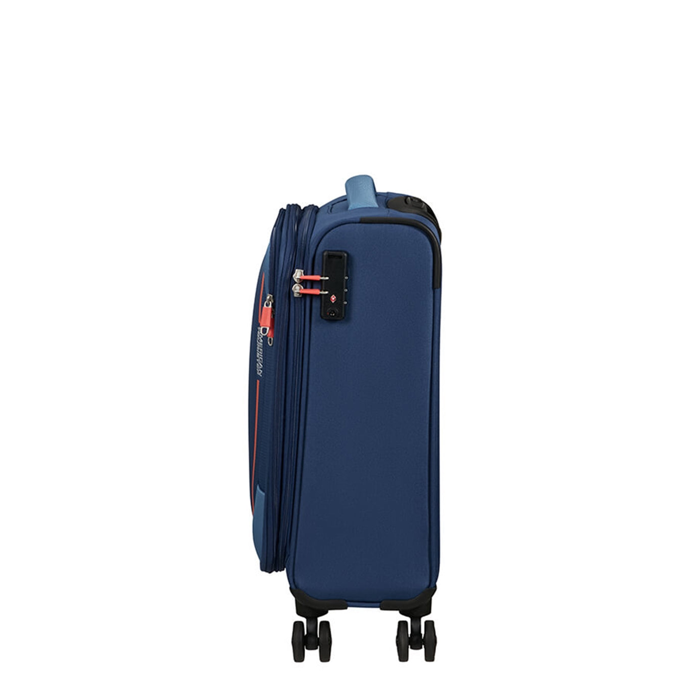 American Tourister Pulsonic Spinner 55 EXP Combat Navy Weicher Koffer