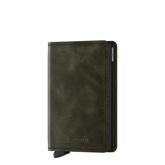 Secrid Slimwallet Wallet Vintage olivschwarz Damenbrieftasche