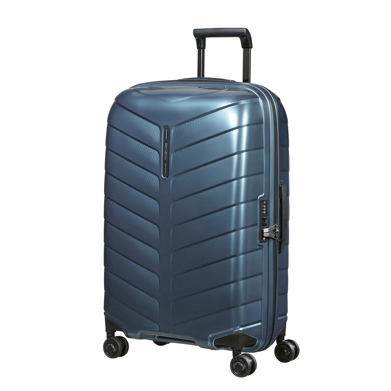 Samsonite Attrix Spinner 69 stahlblaues Hartschalenetui