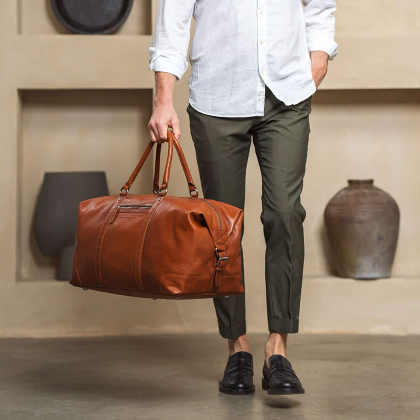 The Chesterfield Brand Cavoli Travelbag brown