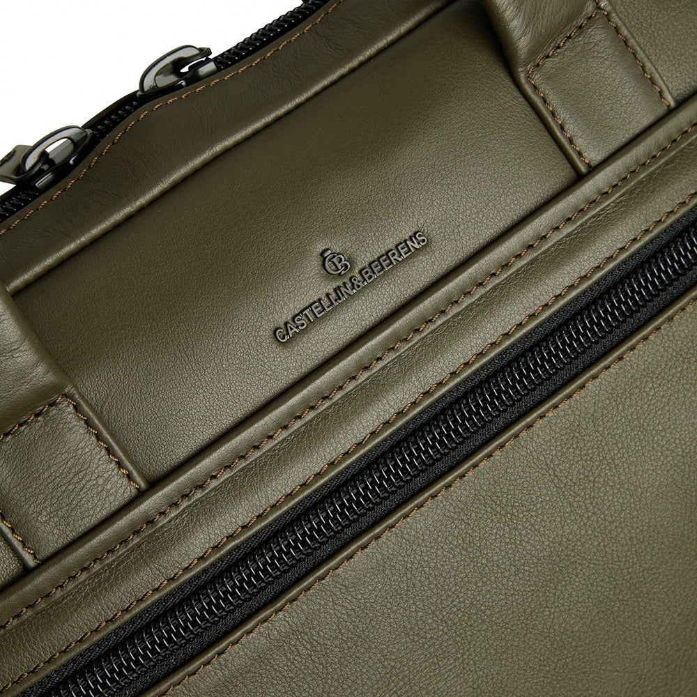 Castelijn & Beerens Nappa X Charlie Laptop / Tablet Tas 15.6'' dark millitary