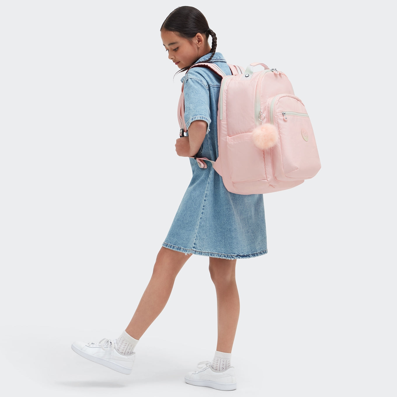 Kipling Seoul College Rucksack in errötendem Metallic-Look