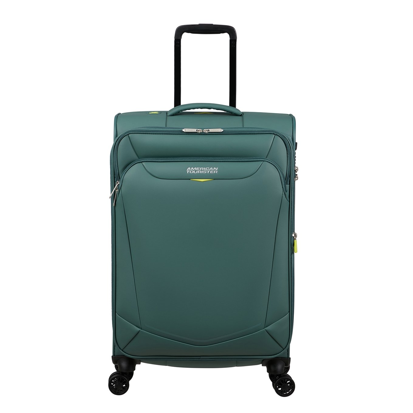 American Tourister Summerride Spinner M Exp TSA dunkler Wald Weicher Koffer