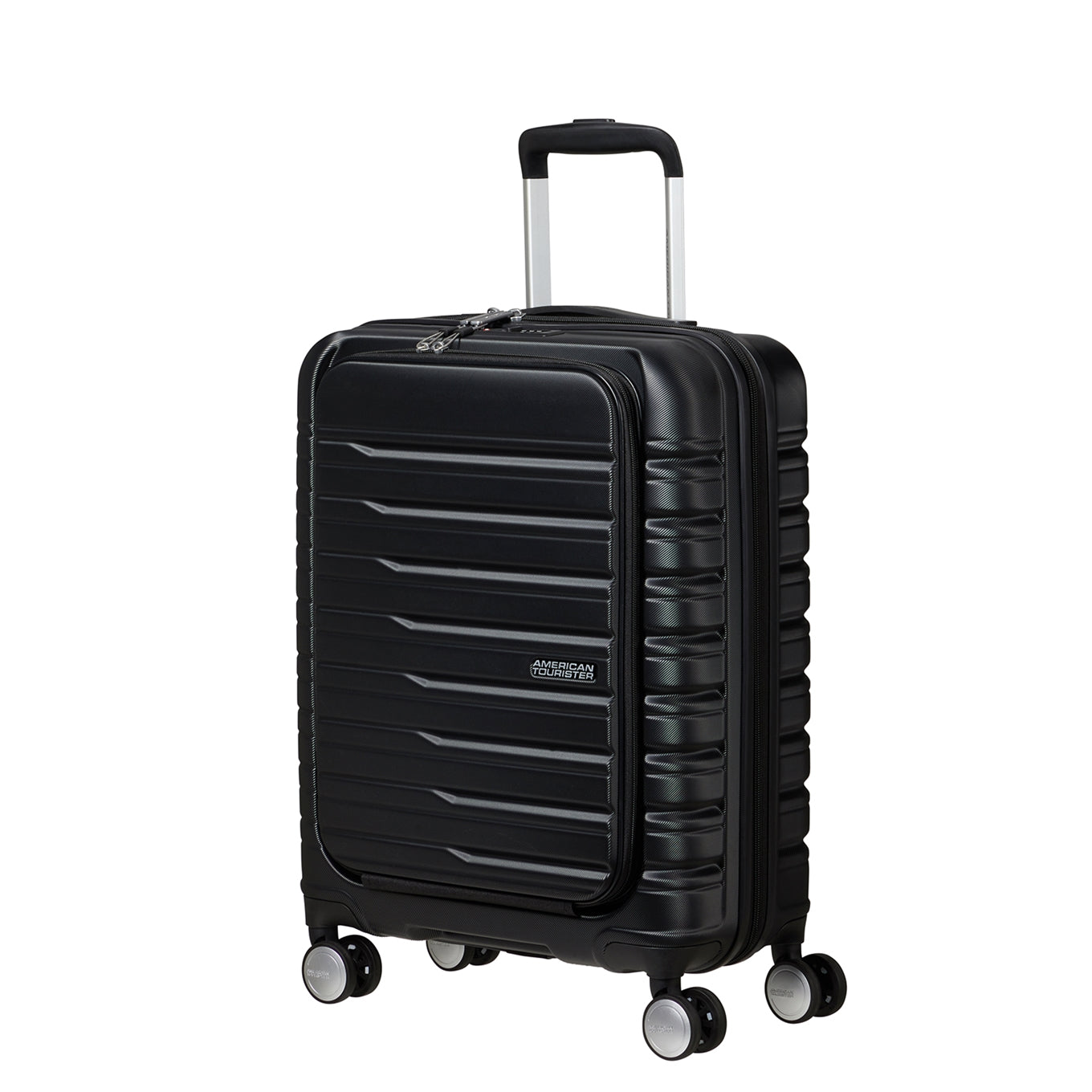 American Tourister Flashline Spin. 55/20 Frontloader Cabin Trolley shadow black