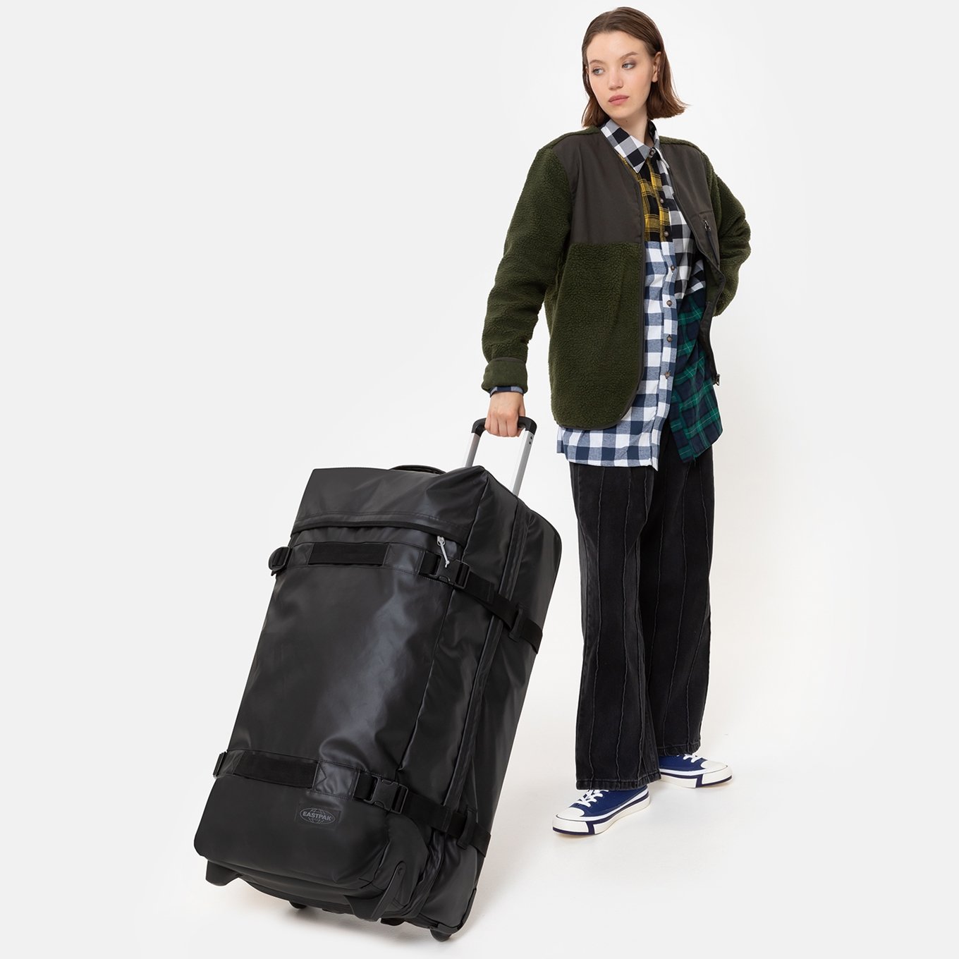 Eastpak Transit'R L tarp black Soft suitcase
