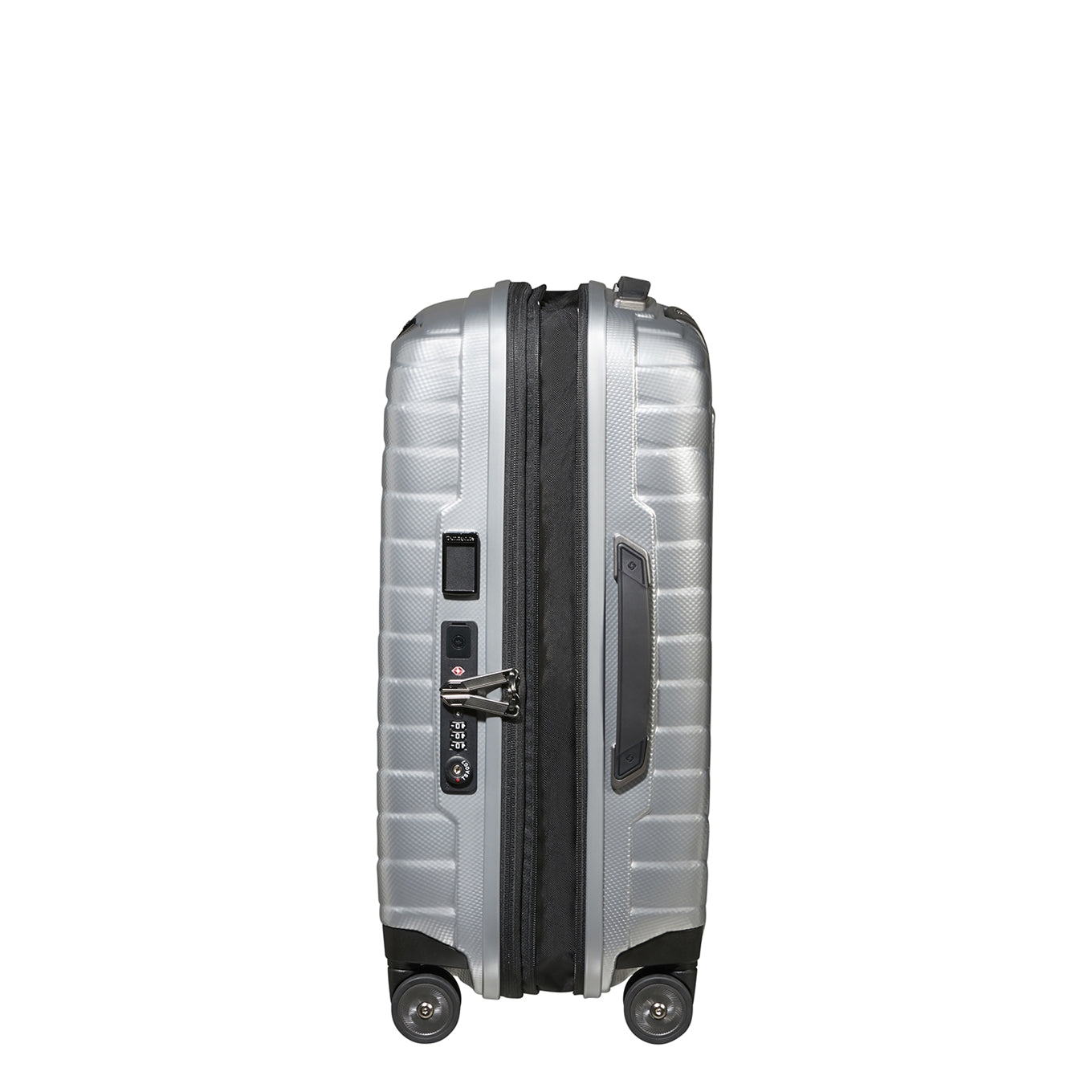 Samsonite Proxis Spinner 55/35 Expandable silver Hard Case
