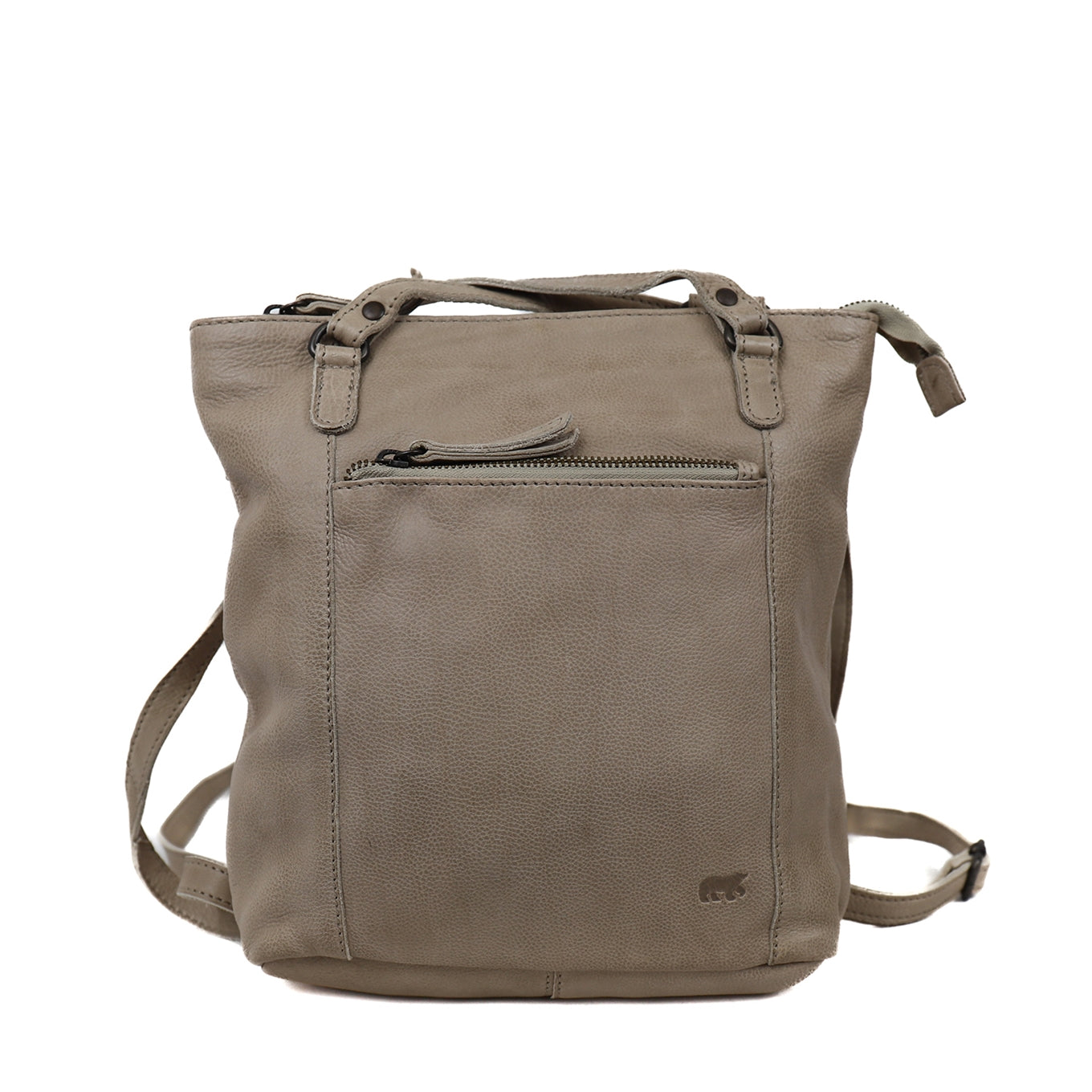 Bear Design Sandy Shoulder / Backpack silver mink