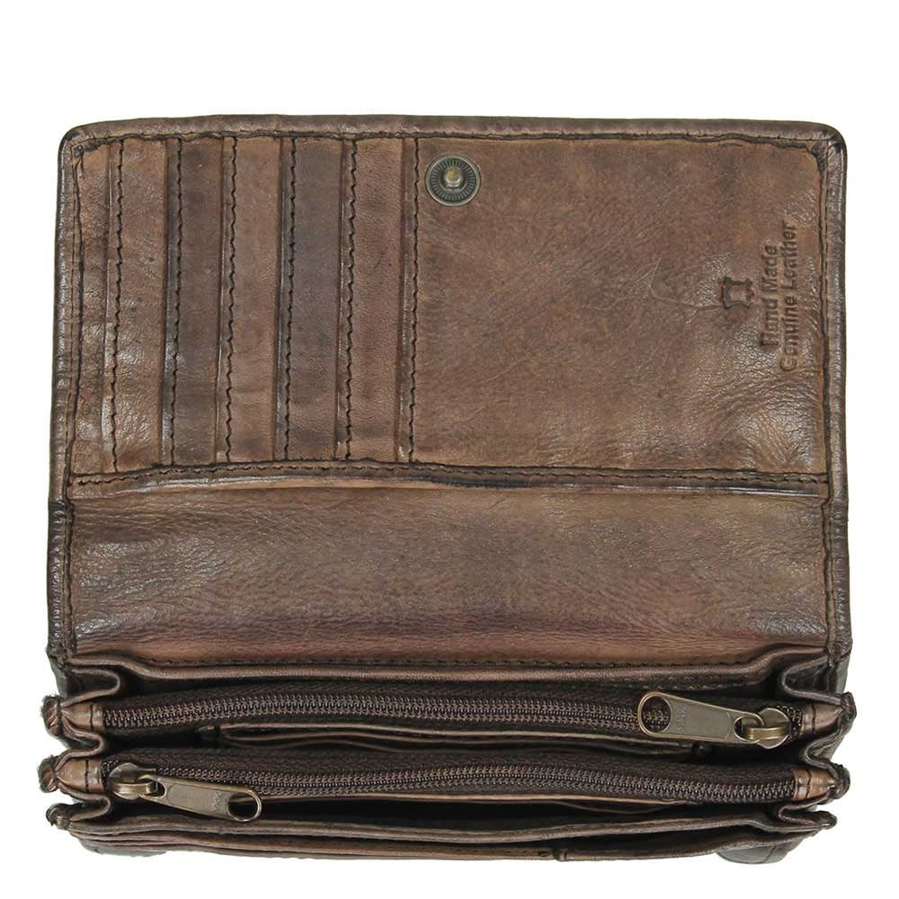 Bear Design Cow Lavato Women's Wallet 12cc CL782 brown
