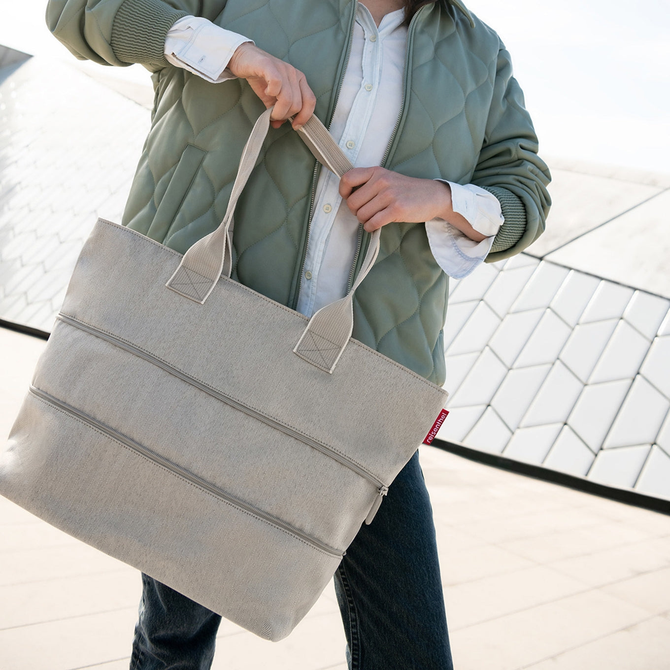 Reisenthel Shopping Shopper e1 herringbone sand