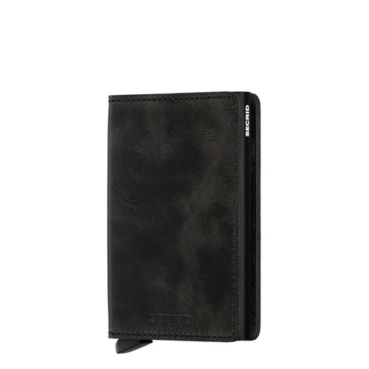 Secrid Slimwallet Wallet Vintage schwarze Damenbrieftasche