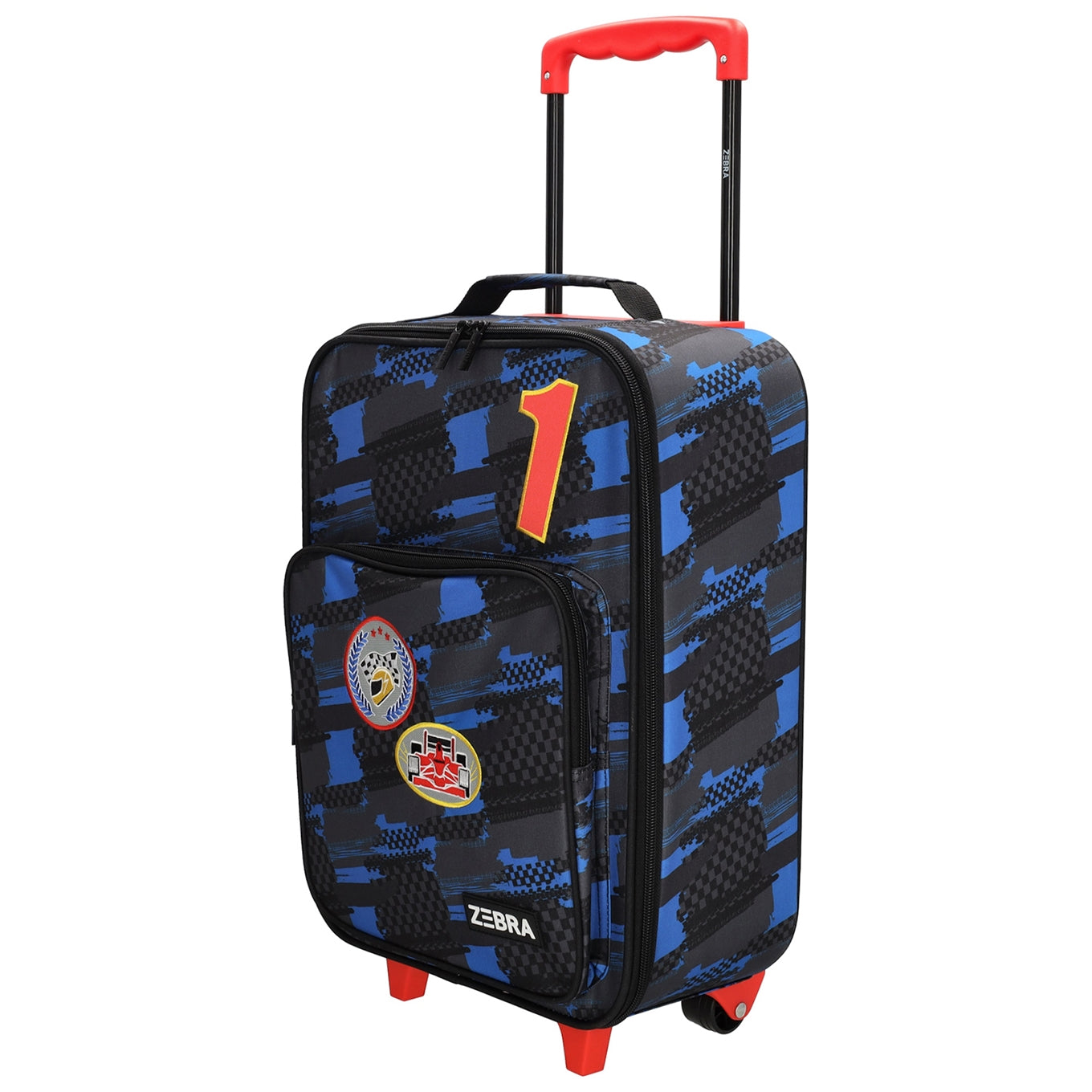 Zebra Trends Trolley Adventure Rennwagen schwarz Weicher Koffer