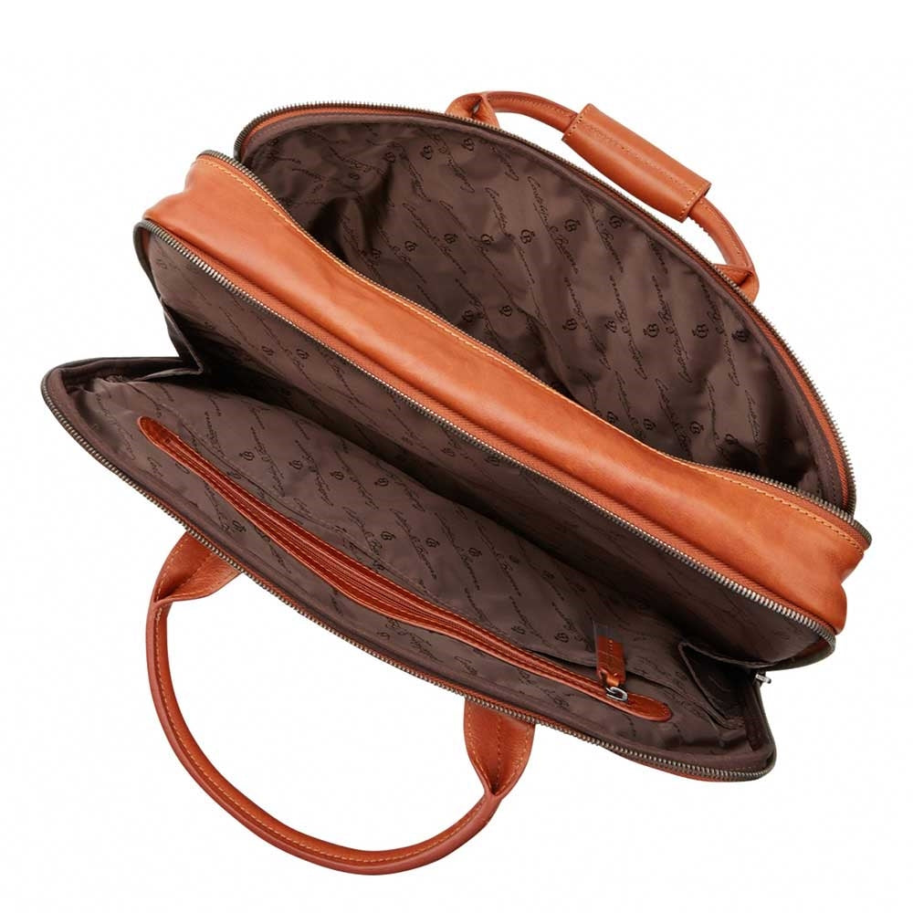 Castelijn & Beerens Firenze Business Laptop Bag 17" light brown