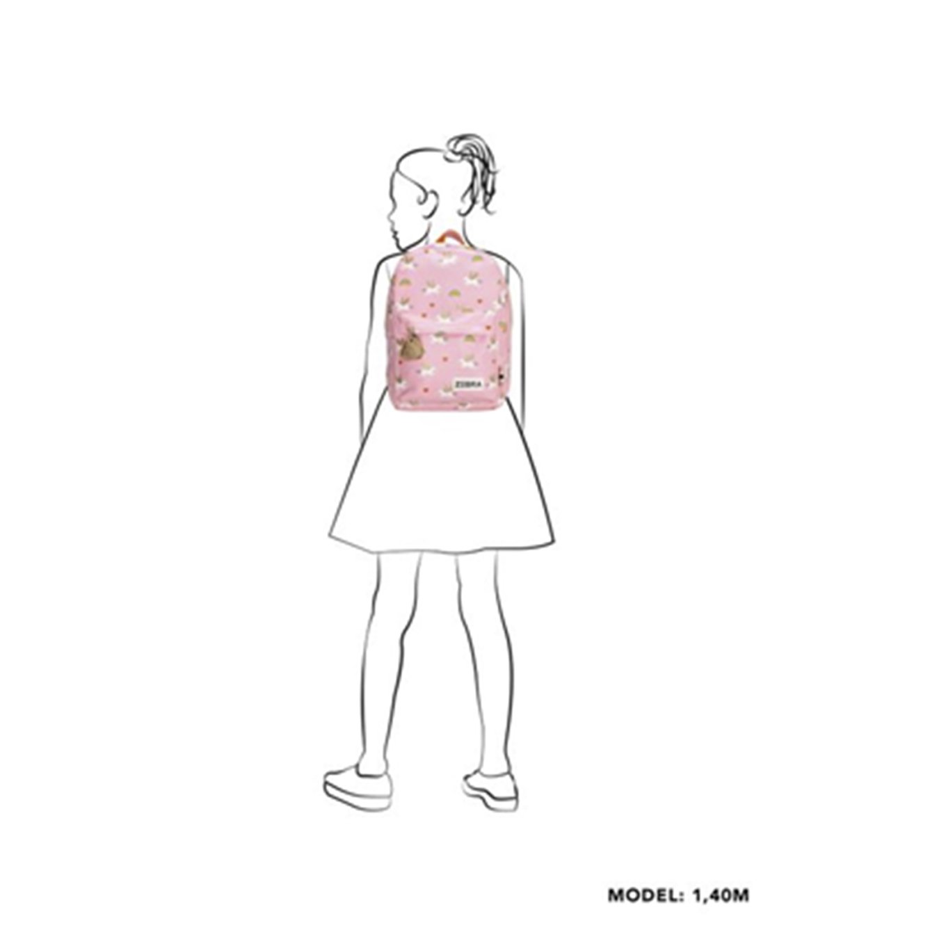 Zebra Trends Girls Rugzak M Unicorn Love pink