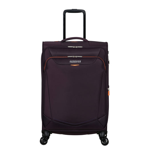 American Tourister Summerride Spinner M Exp TSA dunkler Pflaume Weicher Koffer