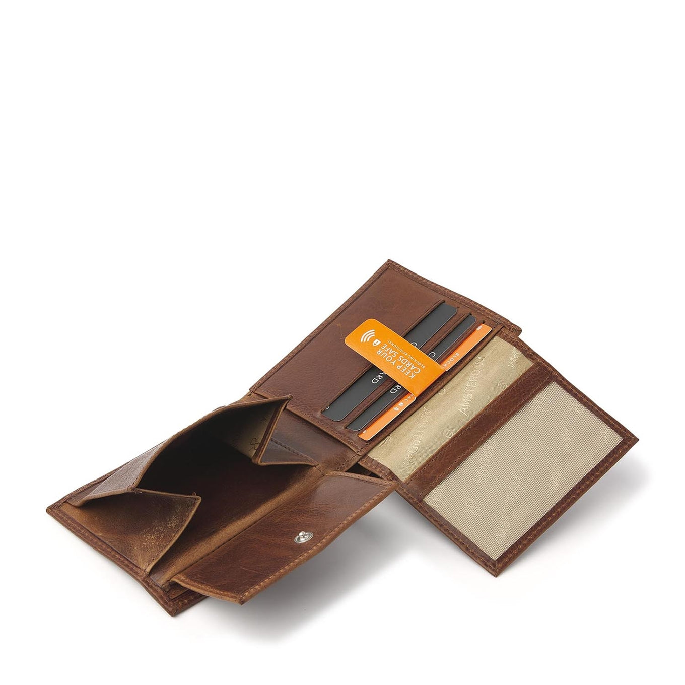 dR Amsterdam Milan Billfold 28524 cognac