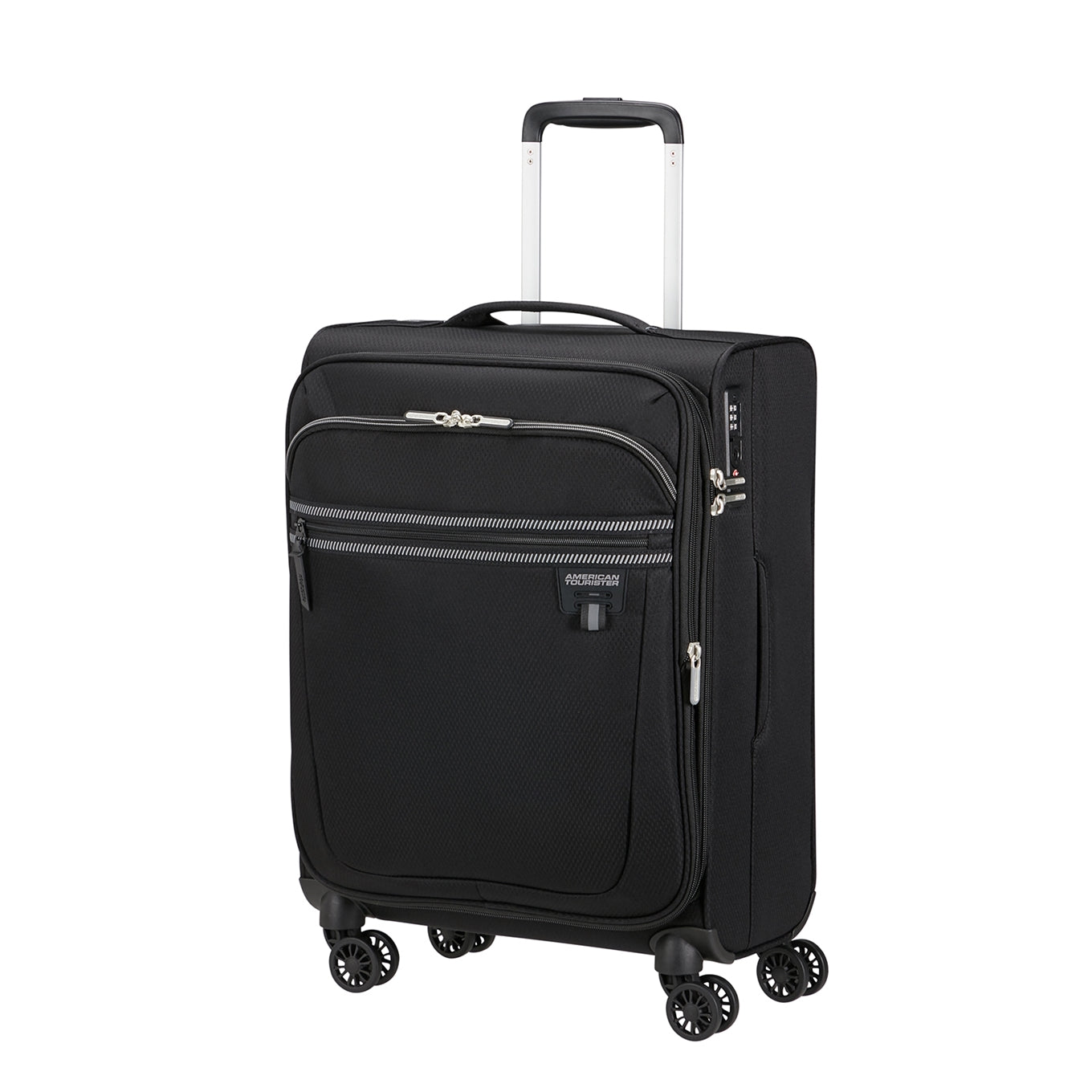 American Tourister Aerospin Spinner S Exp black Soft suitcase