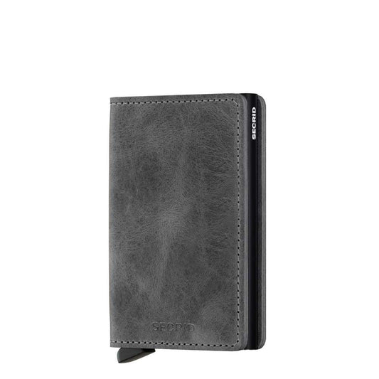 Secrid Slimwallet Wallet Vintage grau / schwarz Damenbrieftasche