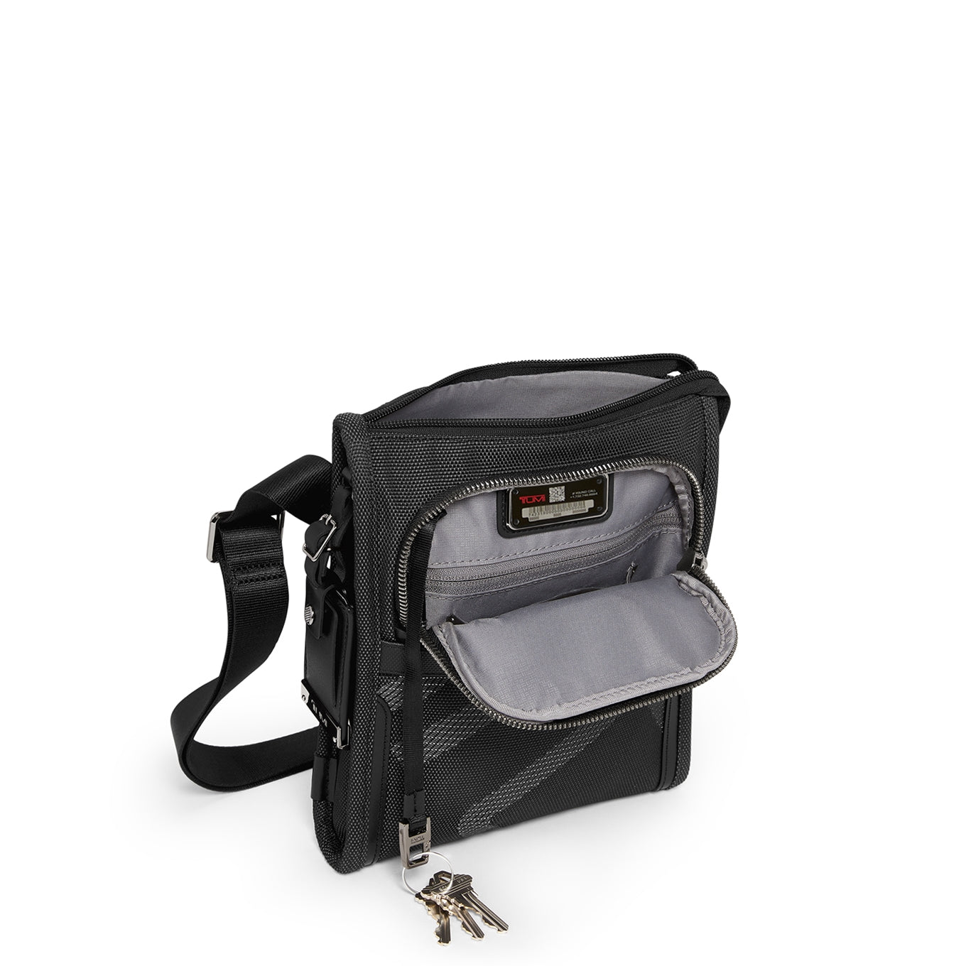 TUMI Alpha Pocket Bag Small reflective TUMI jacquard