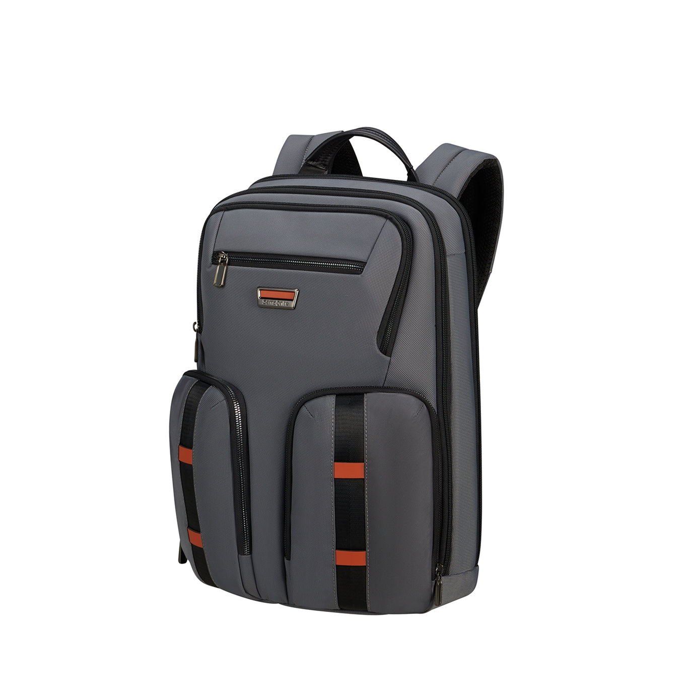 Samsonite Urban-Eye Rucksack 15,6" 2 Taschen grau/cognacfarbener Rucksack