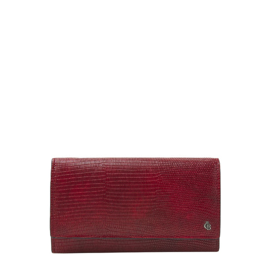 Castelijn & Beerens Donna Damesportemonnee Overslag 6 Pasjes RFID rood