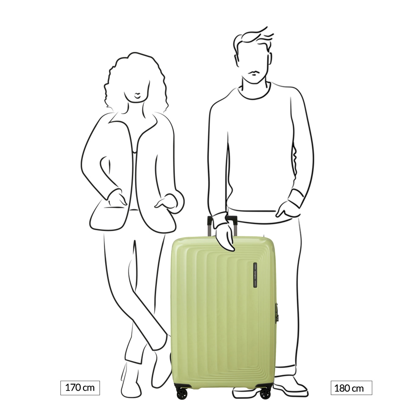 Samsonite Nuon Spinner 81 Exp metallisches Melonen-Hartschalenetui