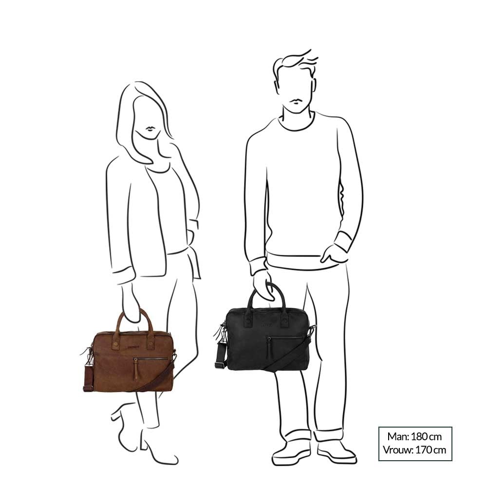 DSTRCT Wall Street Workingbag 14" cognac