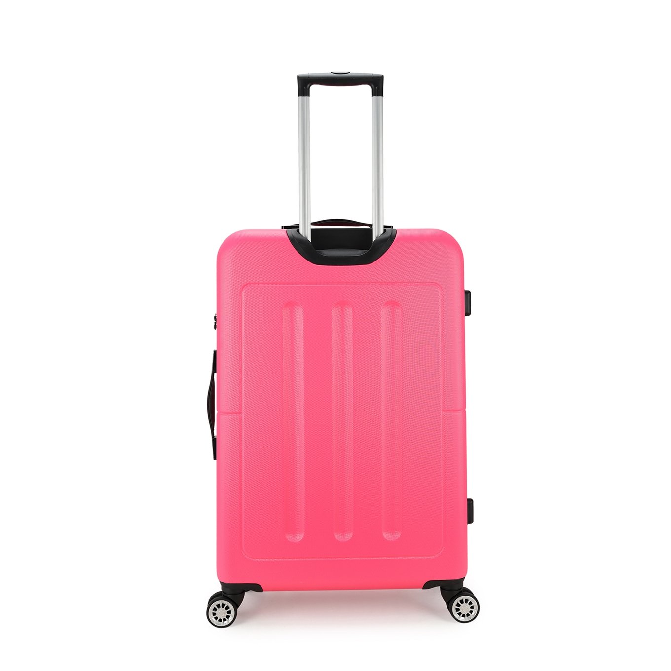 Ordentlicher Neon-Fix Trolley 76 rosa Hartschalenkoffer