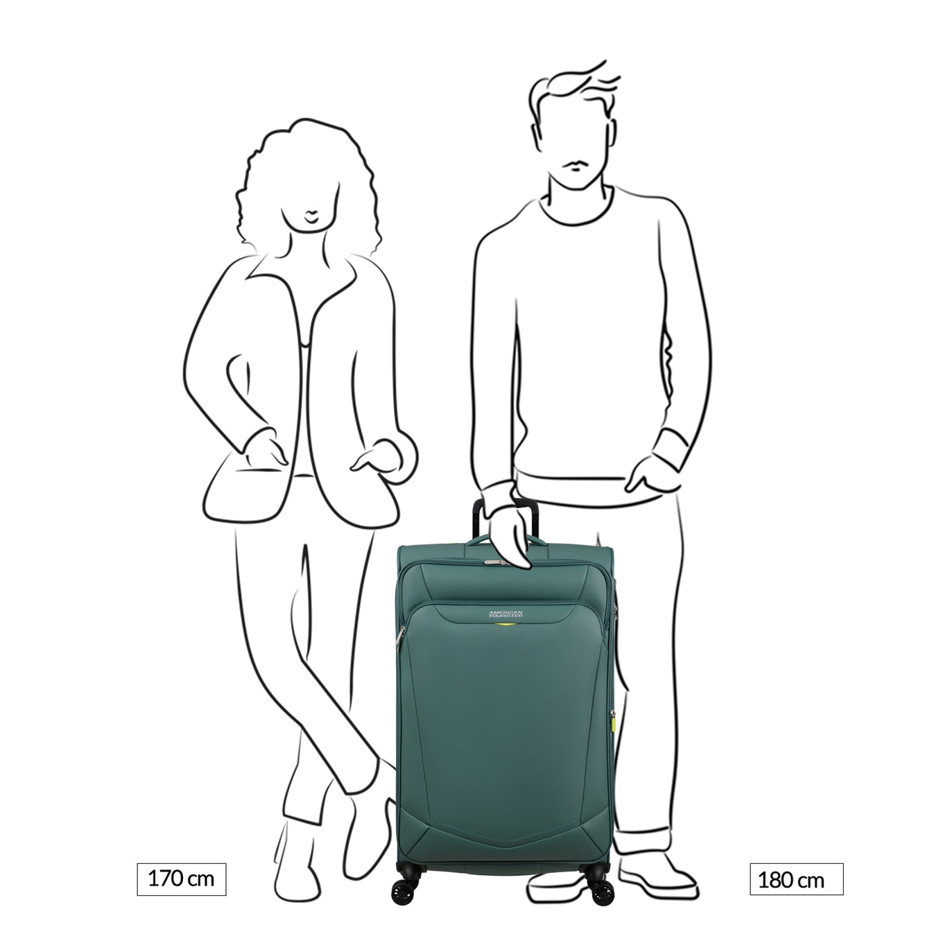 American Tourister Summerride Spinner L Exp TSA dark forest