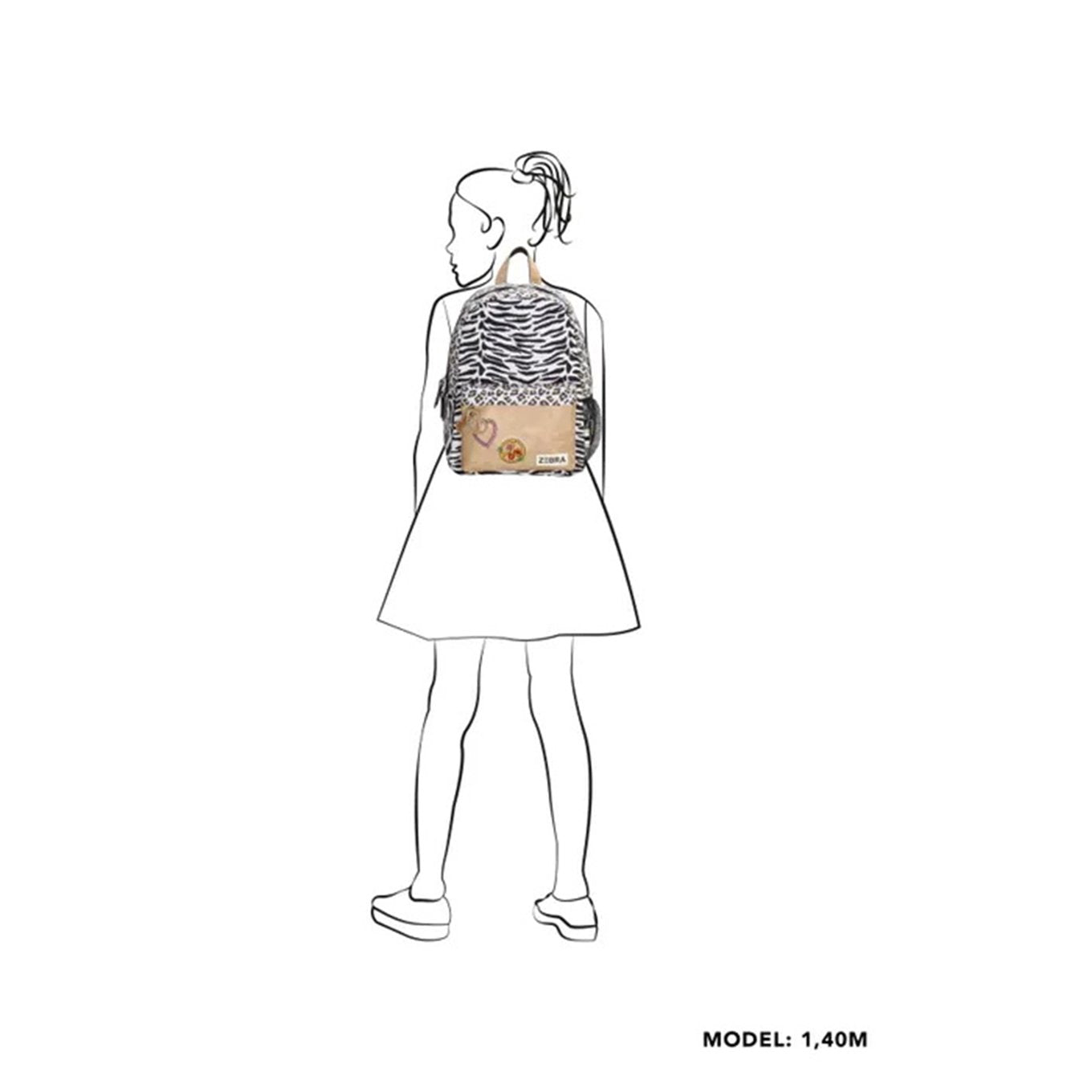 Zebra Trends Olivia Backpack weiß-beiger Rucksack