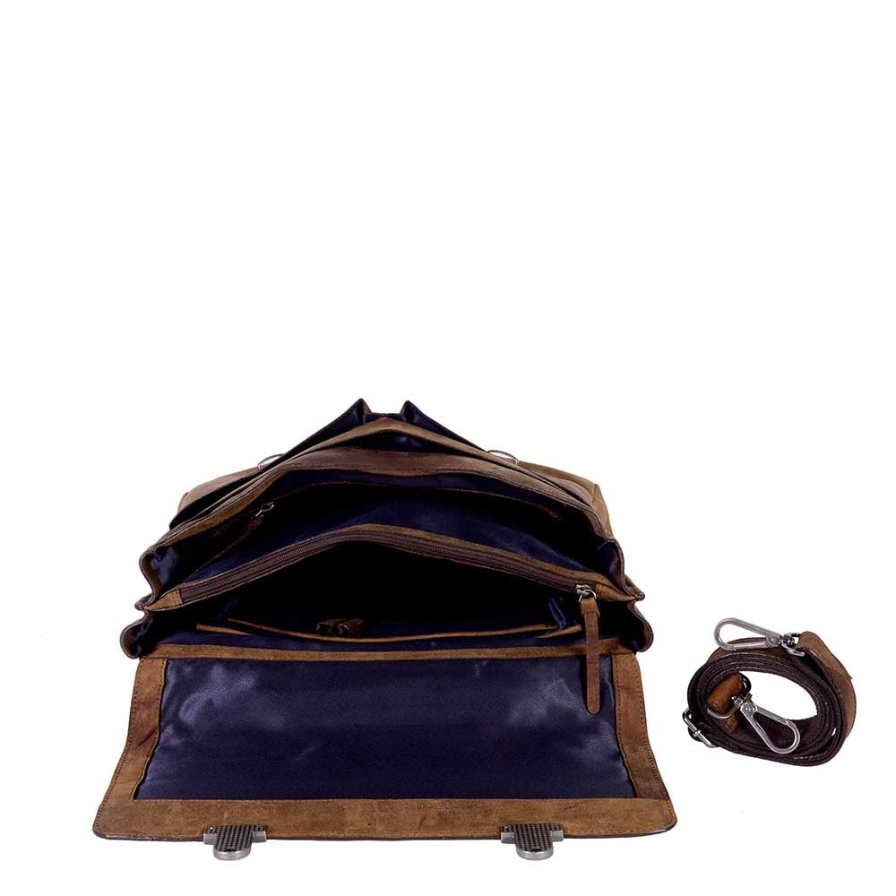 DSTRCT Wall Street Arbeitstasche 15" cognac2