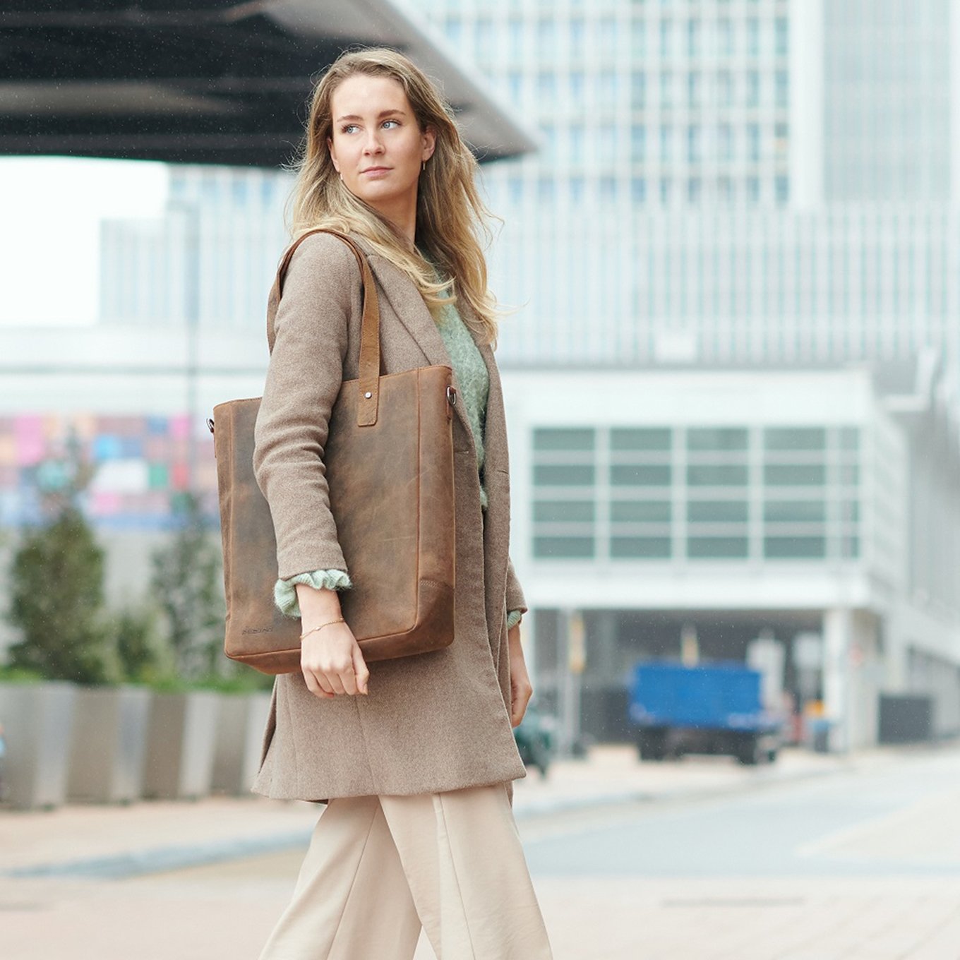 Plover Retro Jackson Shopper 15.6" brown