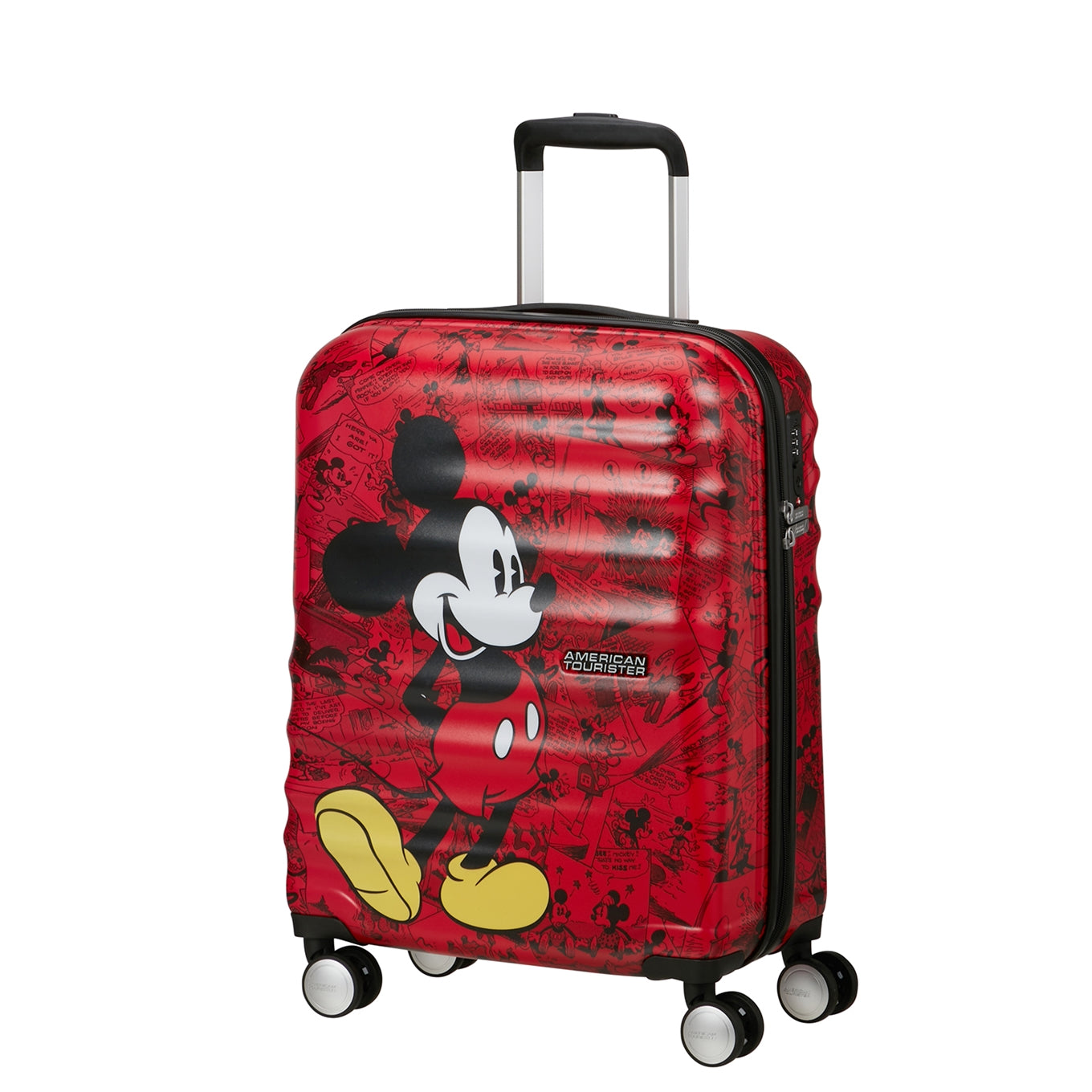 American Tourister Wavebreaker Disney Spinner 55/20 TSA mickey comics red