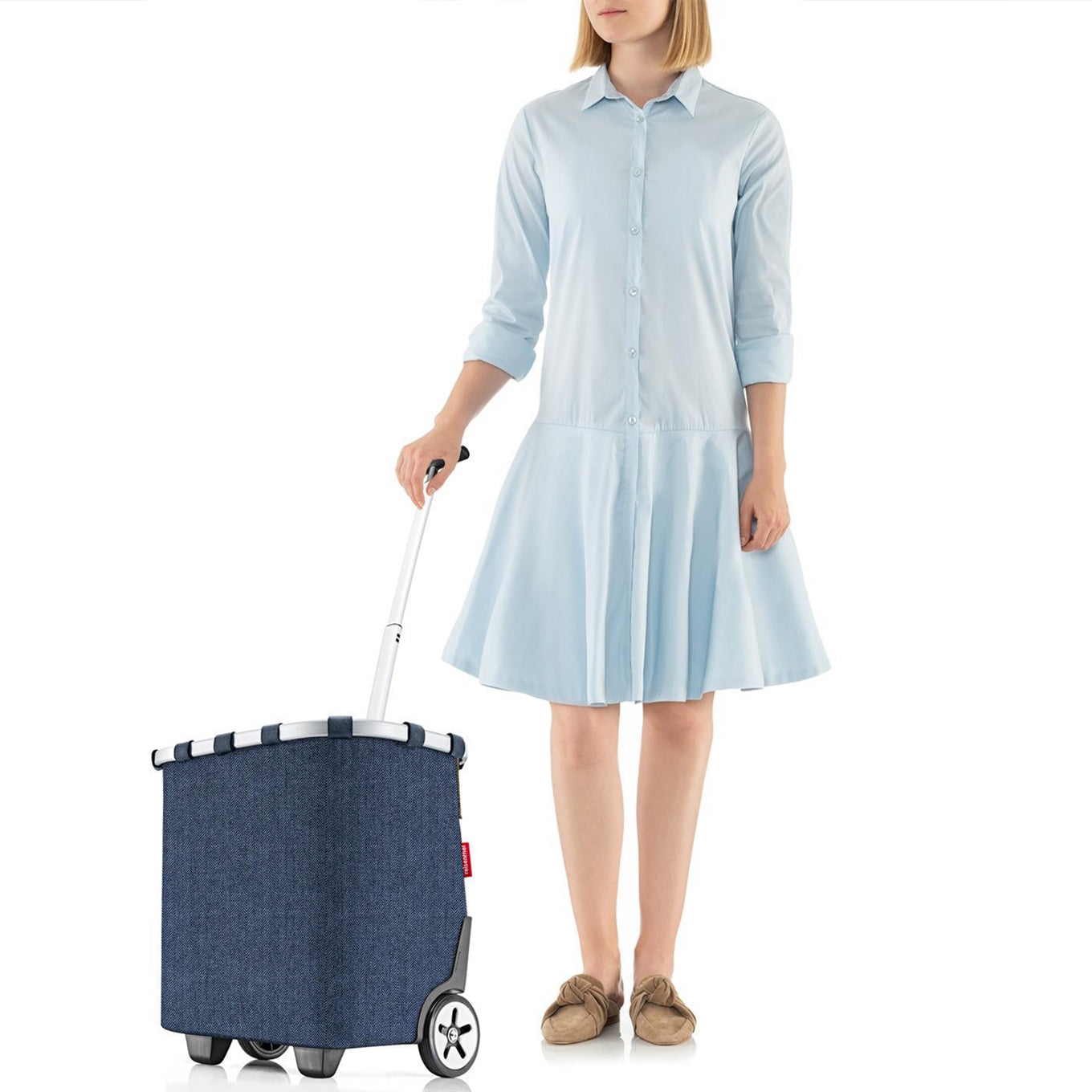 Reisenthel Shopping Carrycruiser Herringbone dunkelblauer Trolley