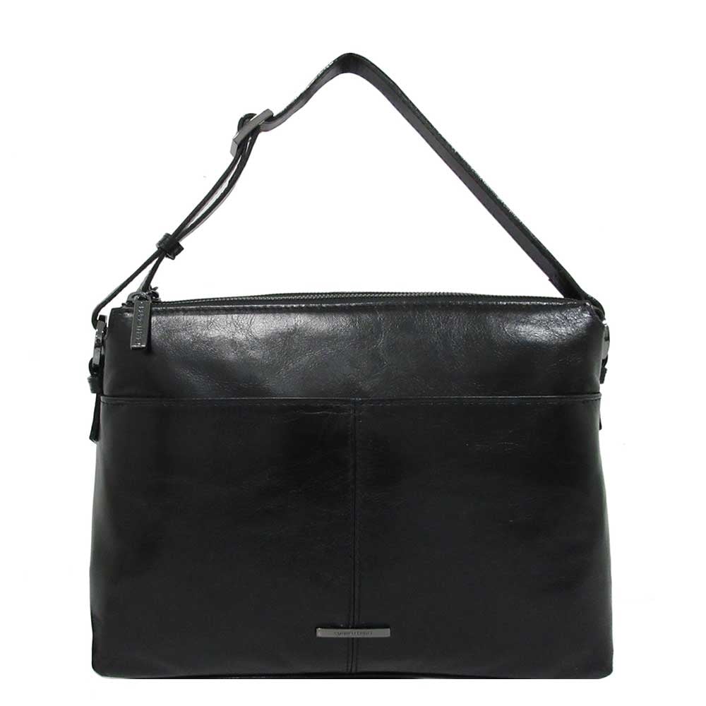Claudio Ferrici Pelle Vecchia Shoulder Bag black