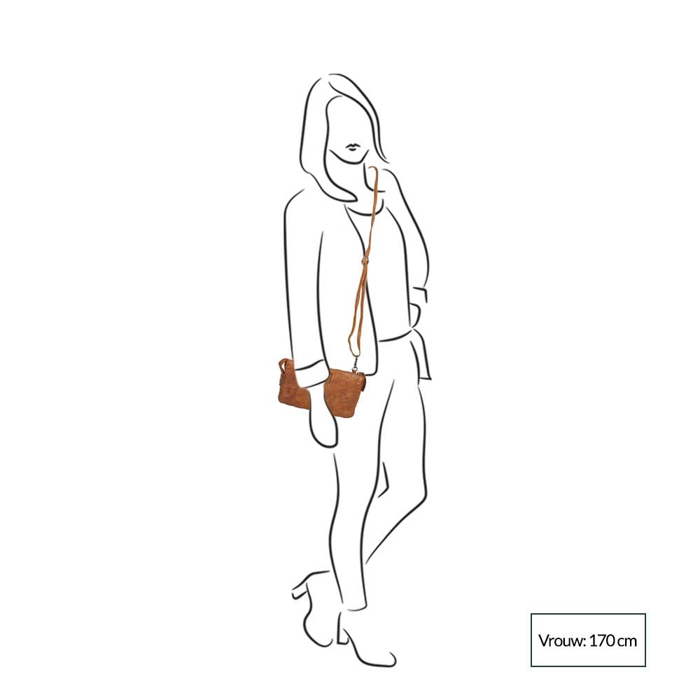 Bear Design Cow Lavato Clutch cognac2 Women's bag