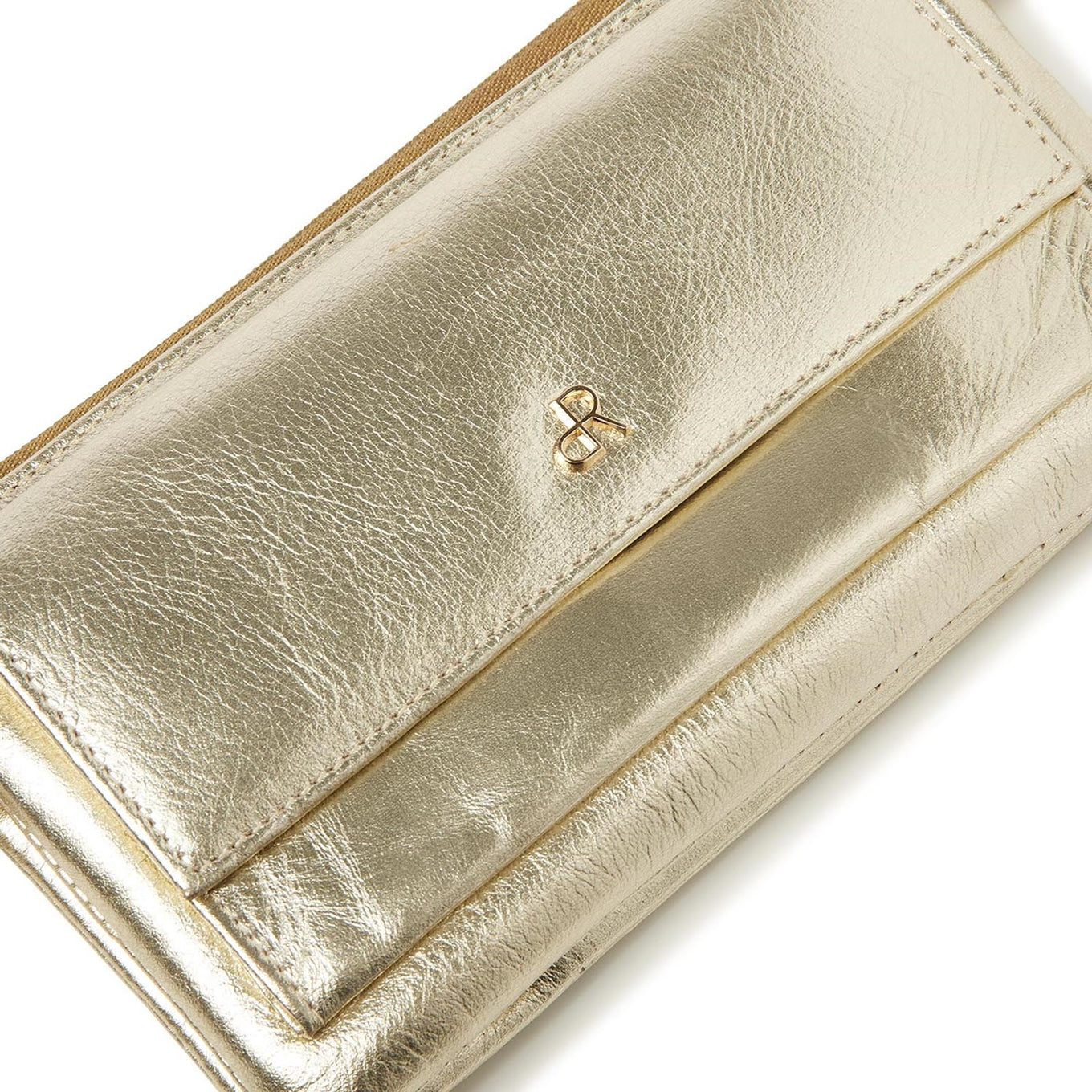 dR Amsterdam Metallics Shoulderbag/Clutch light gold